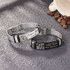 PolishedPlus Personalized Customize Bracelet Engraving Photo Word Date Anniversary Gift Adjustable Bangle For Men Dad Jewelry