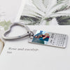 PolishedPlus Personalized Customize Colour Photo Calendar Anniversary Keychain Love Date Gift For Women Men Family Keyring