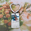 PolishedPlus Personalized Customize Colour Photo Calendar Anniversary Keychain Love Date Gift For Women Men Family Keyring