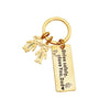 PolishedPlus Personalized Family Name Keychain Pet Dog Cat Baby Figure Charm Custom Nameplate Keyring Jewelry Mother's Day Gift