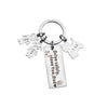 PolishedPlus Personalized Family Name Keychain Pet Dog Cat Baby Figure Charm Custom Nameplate Keyring Jewelry Mother's Day Gift