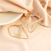 PolishedPlus Personalized Irregular Square Custom Name Earrings U Heart Shape Letter Earrings For Women Weddings Party Jewelry