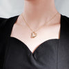 PolishedPlus Personalized Love Heart Shape Pendant Necklace Custom Name Beads For Women Mom Jewelry Christmas Mother's Day Gift