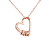 PolishedPlus Personalized Love Heart Shape Pendant Necklace Custom Name Beads For Women Mom Jewelry Christmas Mother's Day Gift