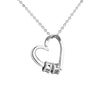 PolishedPlus Personalized Love Heart Shape Pendant Necklace Custom Name Beads For Women Mom Jewelry Christmas Mother's Day Gift