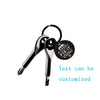 PolishedPlus Personalized Multi-Purpose Keychain Jewelry Custom Text Slotted Screwdrivers Keyring Key Repair tool Creative Gifts