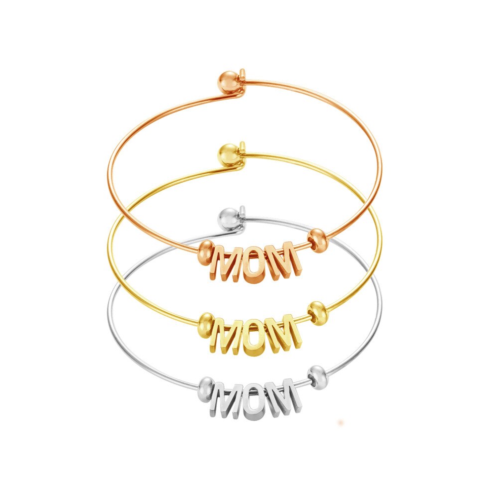 PolishedPlus Personalized Stainless Steel A-Z Custom Name Charm Bracelet Capital Alphabet 26 Letters Dainty Jewelry Bracelets