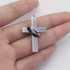 PolishedPlus Prayer Cross Ring pendant 10pcs/lot diy jewelry necklace charms gold black colour Punk Necklace