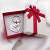 PolishedPlus Romantic Lovers Souvenirs Jewelry Gift Custom Name Couple My Heart Lock Keyring Key Fob Creative Gifts