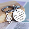 PolishedPlus keychain A great Music Teacher stainless steel Teacher's Day Gifts Letter personalized gift