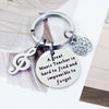 PolishedPlus keychain A great Music Teacher stainless steel Teacher's Day Gifts Letter personalized gift