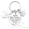 PolishedPlus keychain A great Music Teacher stainless steel Teacher's Day Gifts Letter personalized gift