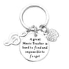 PolishedPlus keychain A great Music Teacher stainless steel Teacher's Day Gifts Letter personalized gift