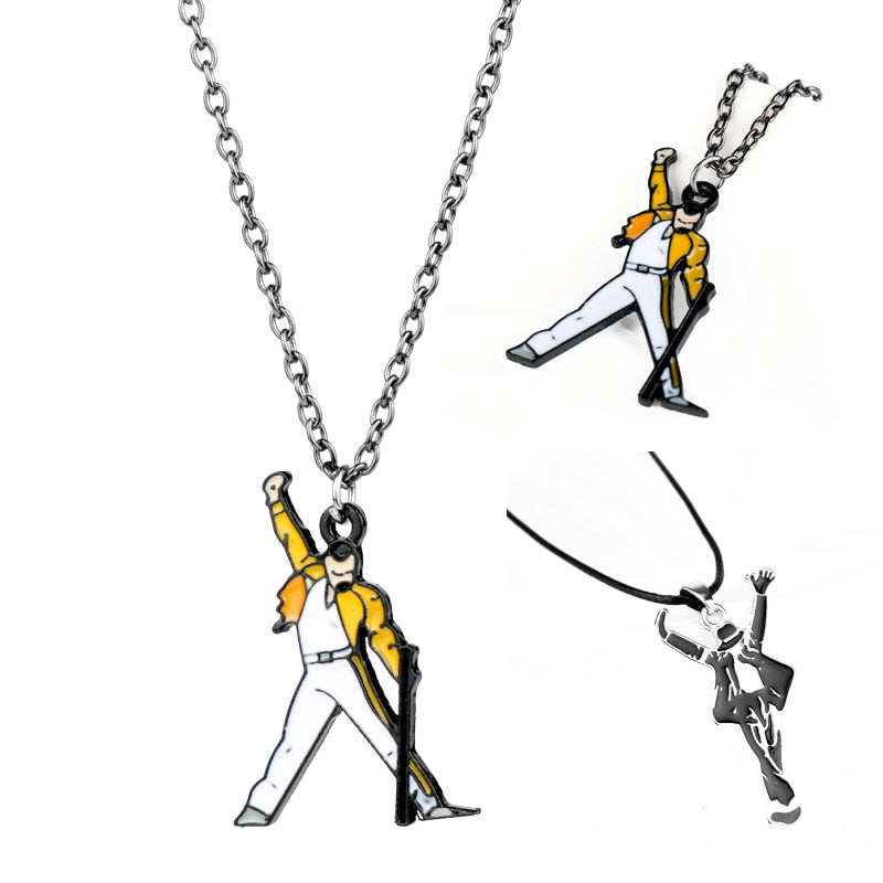 Pop Star Singer Michael Jackson Queen Band Necklace Beads Chain Pendant Necklaces Jewelry Charm Choker Gift