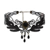 Popular Black Lace Chain Choker Necklace For Women's Water Drop Pendant Collar Chain Necklaces Jewelry Christmas Gifts