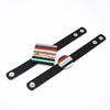 Popular Black Woven Leather Necklace Multicolor Splicing Manual Square Pendant Fashionable Magnet Buckle Jewelry Sale