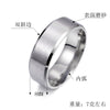 Popular Charm 8mm Matte Stainless Steel Men's Ring Simple  Jewelry Black Blue Gold
