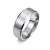 Popular Charm 8mm Matte Stainless Steel Men's Ring Simple  Jewelry Black Blue Gold