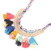 Popular Ethnic Necklace Bohemia Colorful Velvet Tassel Pendant Choker Neck Boho Collar Silk Thread Rope Chain Necklace for Women