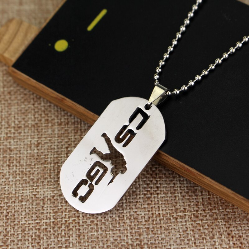 Popular Game CS GO Pendant Necklace Charm Silver Color Sniper Shape Jewelry Accessories For Men Statement Necklace