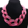 Popular Hyperbole Jewelry Acrylic Resin Thick necklace Matte Choker Necklace Women for Party