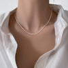 Popular Necklace Sparkling Clavicle Chain Choker Necklace Collar For Women Fine Jewelry Wedding Party Birthday Gift
