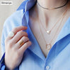 Popular Simple crystal Necklace of sweater chain necklace short Clavicle Chain Necklace paragraph trend Valentine's gift
