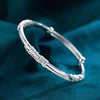 Popular brand 925 sterling silver blooming flowers bracelet Bangle for women party wedding jewelry Adjustable noble gift