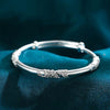 Popular brand 925 sterling silver blooming flowers bracelet Bangle for women party wedding jewelry Adjustable noble gift