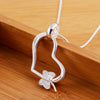 Popular brands 925 Stamped Silver Pretty Heart butterfly Pendant Necklace For Women wedding party Jewelry Holiday gifts