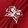 Popular brands 925 Sterling Silver Crystal butterfly Rings For Women adjustable wedding accessories Party gifts Jewelry