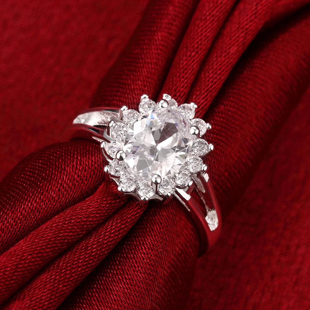 Popular brands 925 Sterling Silver crystal flower moissanite diamond Rings For Women Wedding Party Gifts Jewelry