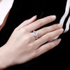 Popular brands 925 Sterling Silver crystal flower moissanite diamond Rings For Women Wedding Party Gifts Jewelry