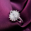 Popular brands 925 Sterling Silver crystal flower moissanite diamond Rings For Women Wedding Party Gifts Jewelry