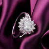 Popular brands 925 Sterling Silver crystal flower moissanite diamond Rings For Women Wedding Party Gifts Jewelry