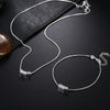 Popular brands 925 sterling Silver Pretty Square bracelet neckalce for women Party wedding accessories jewelry sets Gift