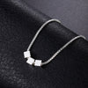 Popular brands 925 sterling Silver Pretty Square bracelet neckalce for women Party wedding accessories jewelry sets Gift