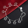 Popular brands 925 sterling Silver beautiful star Bracelets for Women classic Party wedding accessories Gifts Jewelry