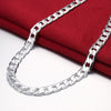 Popular brands 925 sterling Silver classic 10mm Geometric chain bracelet necklace for Men's woman Jewelry set Party gift
