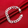 Popular brands 925 sterling Silver classic 10mm Geometric chain bracelet necklace for Men's woman Jewelry set Party gift