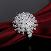 Popular brands 925 sterling Silver classic Fireworks Pendant necklace ring Jewelry set for women wedding Party Gifts