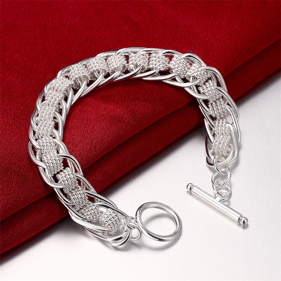 Popular brands 925 sterling silver creativity circle Bracelets for woman man Wedding party Gifts noble designer jewelry