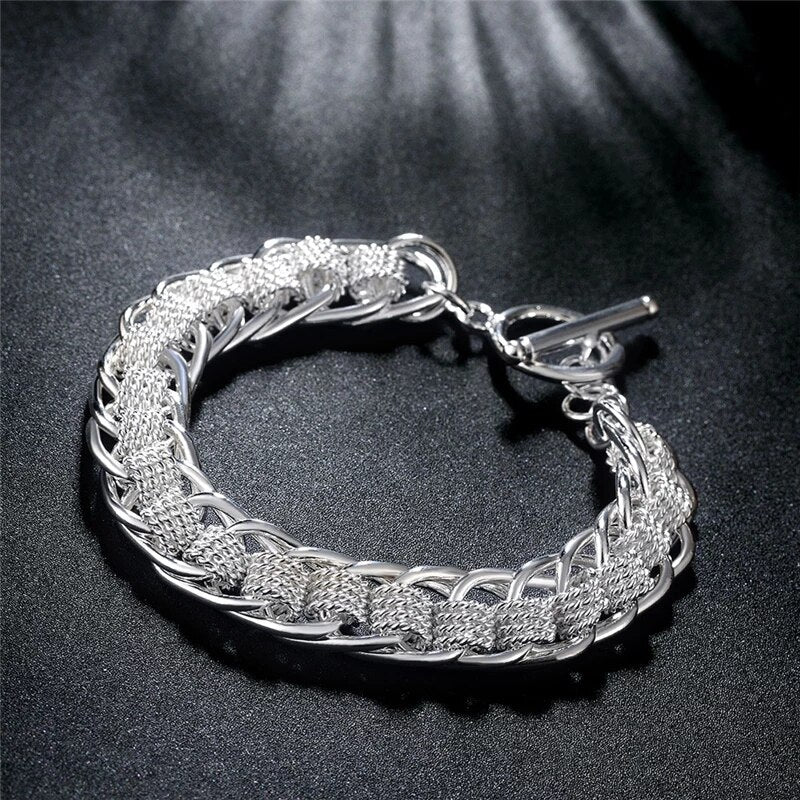 Popular brands 925 sterling silver creativity circle Bracelets for woman man Wedding party Gifts noble designer jewelry