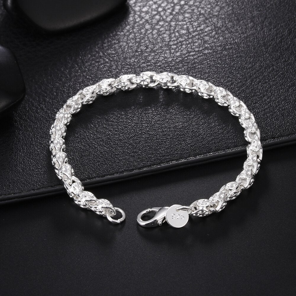 Popular brands 925 sterling silver geometry Bracelets necklaces for women party wedding accessories jewelry sets gifts
