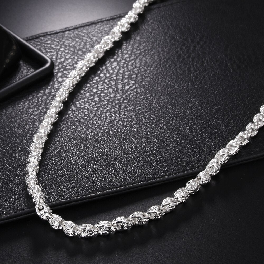 Popular brands 925 sterling silver geometry Bracelets necklaces for women party wedding accessories jewelry sets gifts