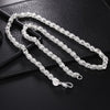 Popular brands 925 sterling silver geometry Bracelets necklaces for women party wedding accessories jewelry sets gifts