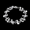 Popular brands Pretty Music note 925 sterling silver Bracelets for woman fine  fine jewelry Wedding party gifts
