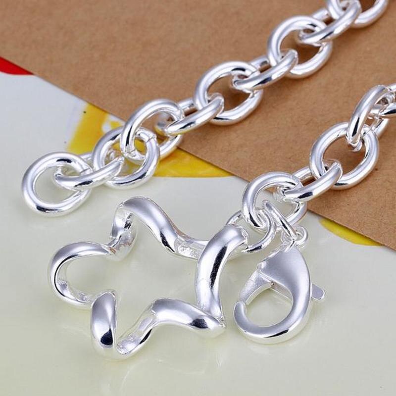 Popular brands beautiful star Pendant 925 sterling silver Bracelets for woman classic wedding party Gifts Jewelry