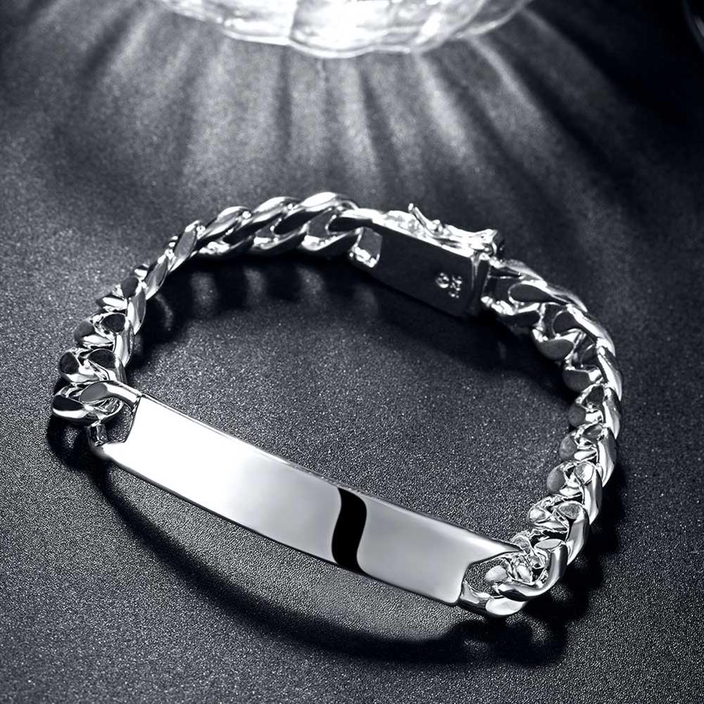 Popular brands classic 10MM geometry chain 925 sterling silver Bracelets for man women Wedding party gifts fine jewelry