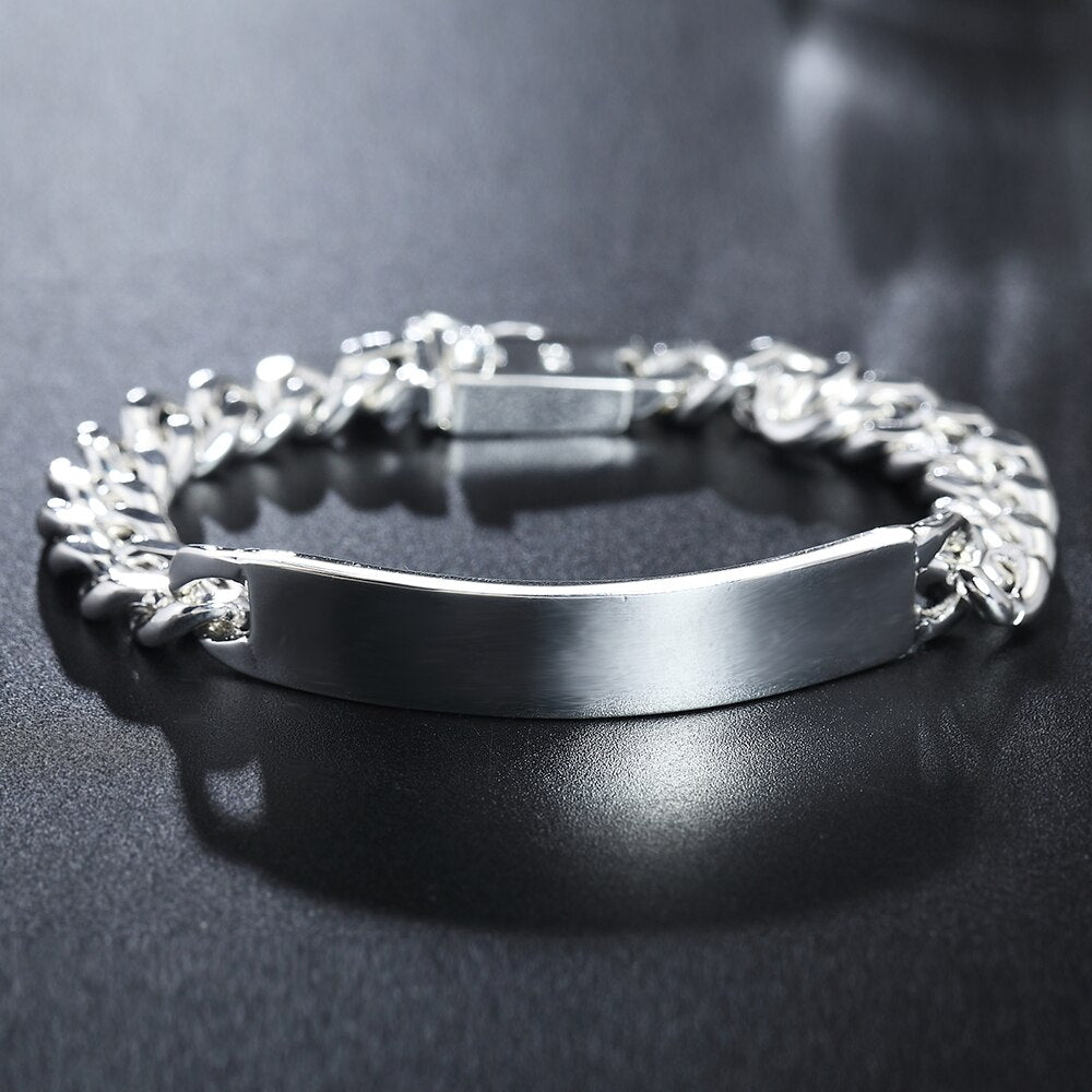 Popular brands classic 10MM geometry chain 925 sterling silver Bracelets for man women Wedding party gifts fine jewelry